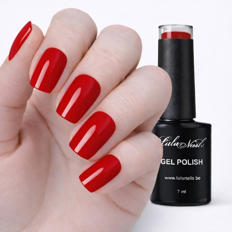 Vernis semi-permanent rouge GelColor  LuluNails Belgique