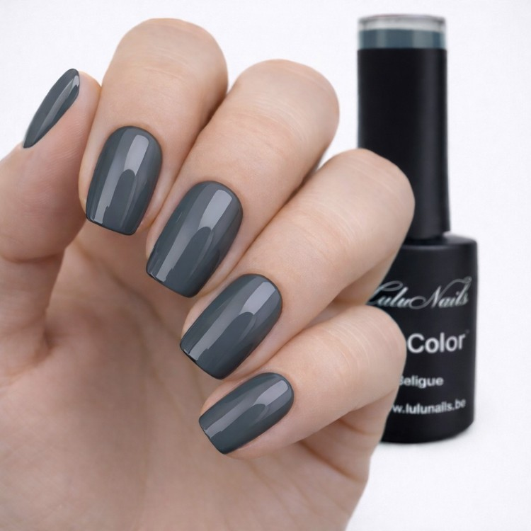 Vernis Semi Permanent Gris  Glossy 10ml UV LED – Gel Color Sans HEMA ni TPO LuluNails (Réf 202)