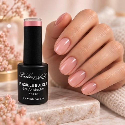 Flexible Pink Builder Gel 01 10ml UV LED – HEMA- and TPO-free Nude Pink Builder Gel by LuluNails