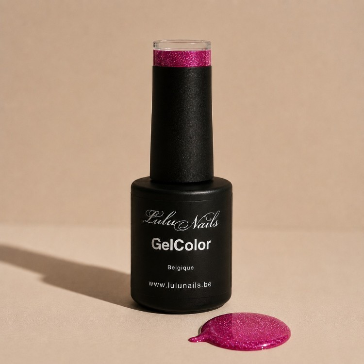 Semi Permanent Nail Polish Bordeaux Shimmer 10ml UV LED - Gel Color HEMA and TPO Free LuluNails 215