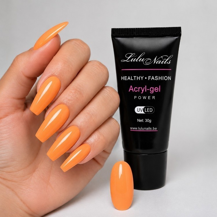 Polygel Neon Fluo Oranje UV/LED – Acrygel voor professionele nagelopbouw | LuluNails