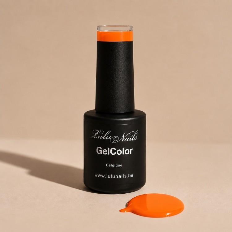 Vernis Semi-Permanent Neon Tokyo Orange 10ml UV/LED – GelColor Sans HEMA ni TPO – LuluNails 248