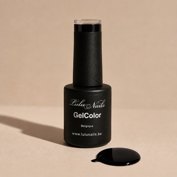 Vernis Semi Permanent Noir Intense 10ml UV LED – Gel Color Sans HEMA ni TPO LuluNails (Réf 206)