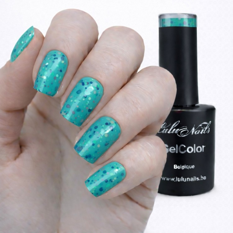 Semi-Permanent Nail Polish Ice Cream Mint Festival 10ml UV/LED GelColor HEMA and TPO Free LuluNai...