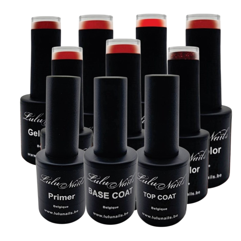 Kit Red Vernis Semi-permanent GelColor – LuluNails