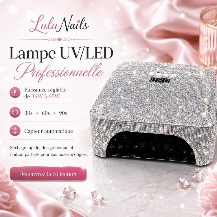 Lampe UV/LED 36W–60W pour Ongles – 30s/60s/90s & Capteur Auto | LuluNails