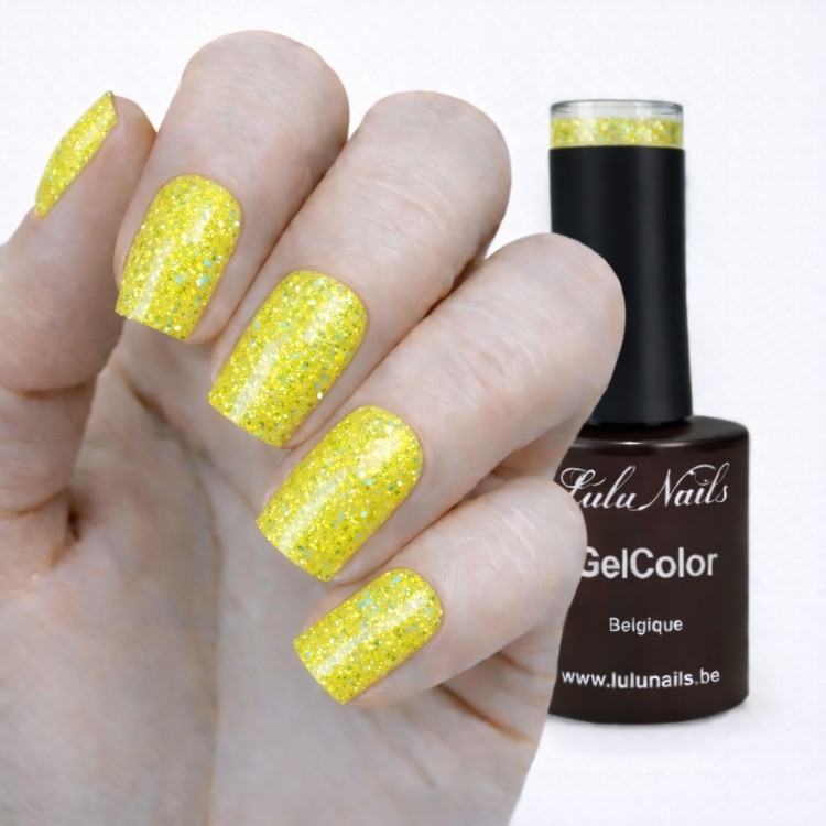Semi Permanent Nail Polish Mimosa Yellow 10ml UV LED - Gel Color HEMA and TPO free LuluNails 284