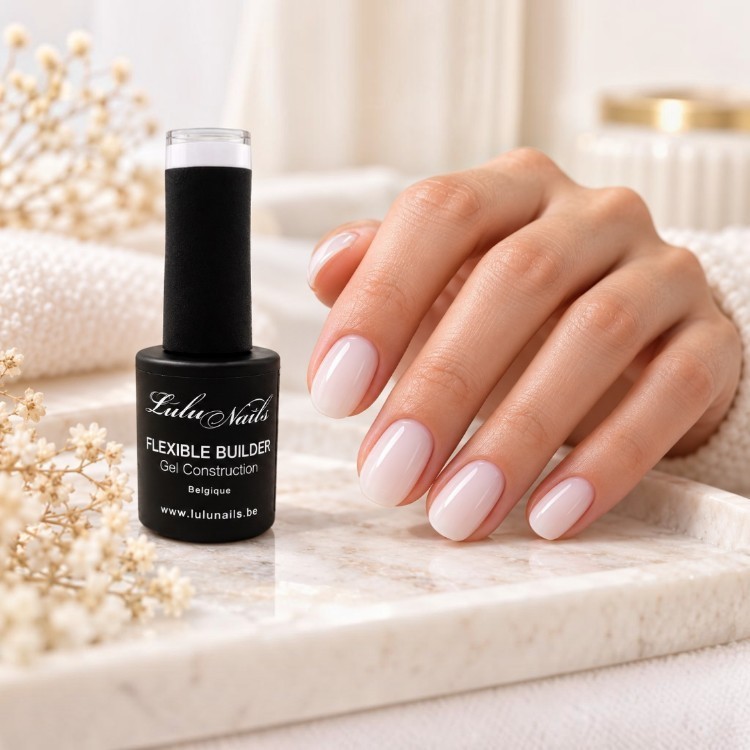 Milky Flexible Builder Gel 10ml UV LED – Natural Nail Builder Gel, HEMA- and TPO-free by LuluNails