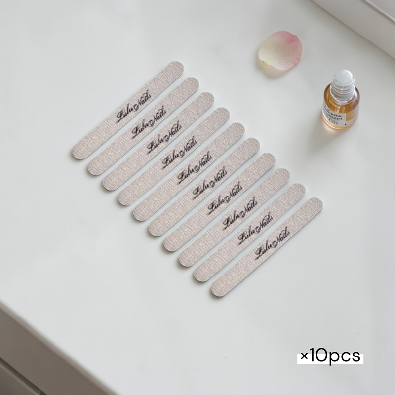 Set 10 SLIM Zebra 100/180 LuluNails vijlen - Extreme Precisie Hoge Prestatie (Salonkwaliteit)