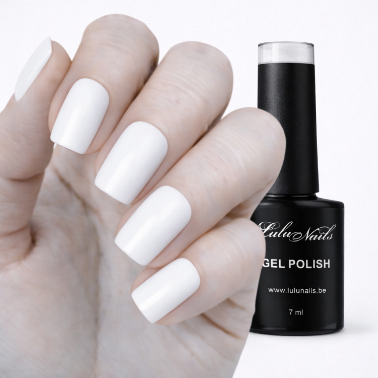 Gel Polish Blanc Intense  – Vernis Semi Permanent UV/LED  Couleur Ultra Pigmentée LuluNails