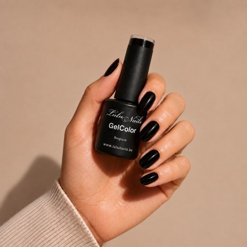 Vernis Semi Permanent Noir Intense 10ml UV LED – Gel Color Sans HEMA ni TPO LuluNails (Réf 206)
