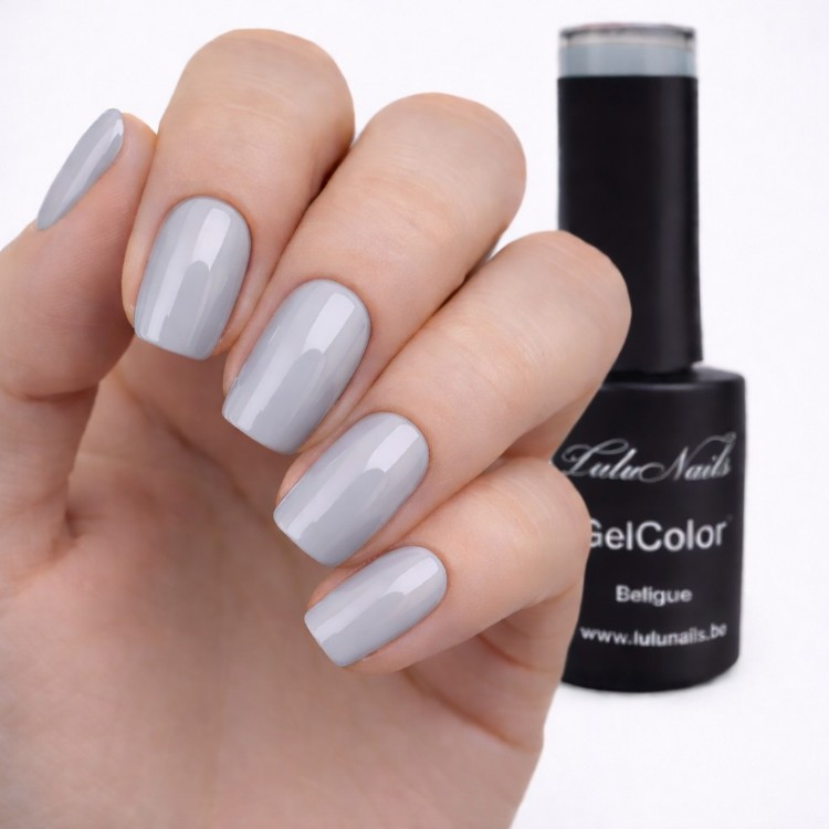 Semi-Permanente Nagellak Lichtgrijs 10ml UV LED - Gel Kleur HEMA en TPO vrij LuluNails (Ref 194)