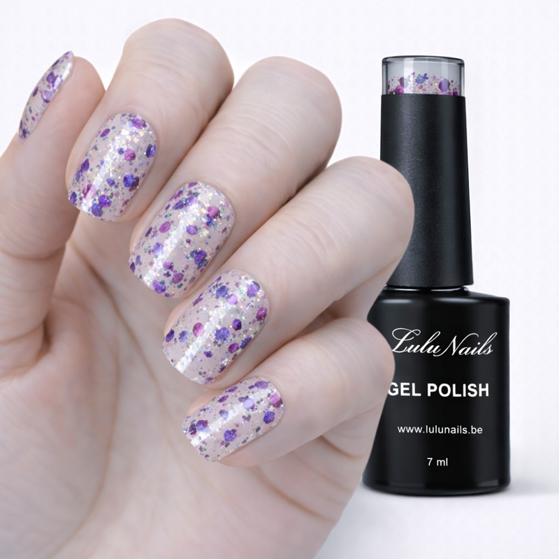 Gel Polish Orchidée Glitter Chic UV/LED - Vernis Semi-Permanent LuluNails
