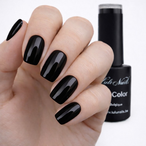 Semi-Permanent Nail Polish Intense Black 10ml UV LED - Gel Color HEMA and TPO free LuluNails (Ref...