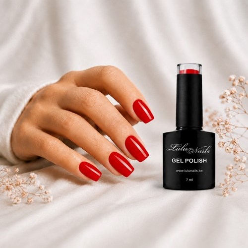 Gel Polish Diva Rouge 7ml UV/LED – Vernis Semi-Permanent Rouge Sans HEMA ni TPO | LuluNails