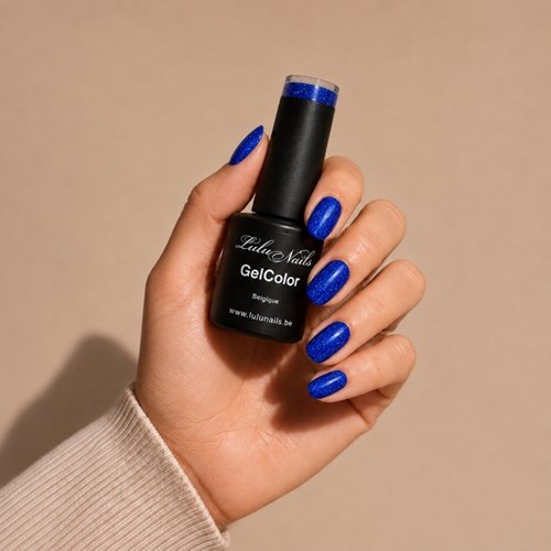 Semi-Permanent Nail Polish Midnight Blue Glitter 10ml UV/LED - GelColor HEMA and TPO free - LuluN...