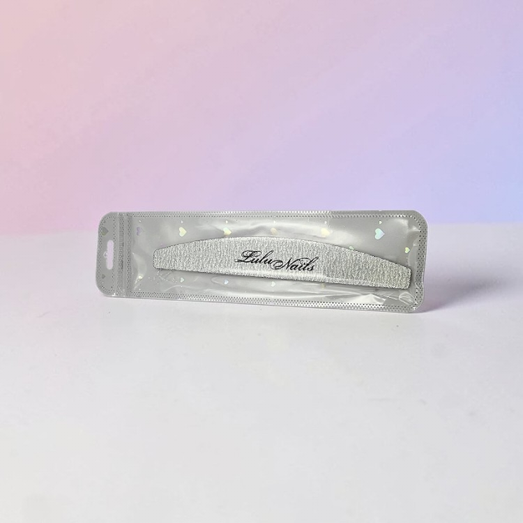 Lime à Ongles Demi-Lune 100/180 LuluNails Motif Zèbre | Lime Professionnelle Ongles Naturels & Gel