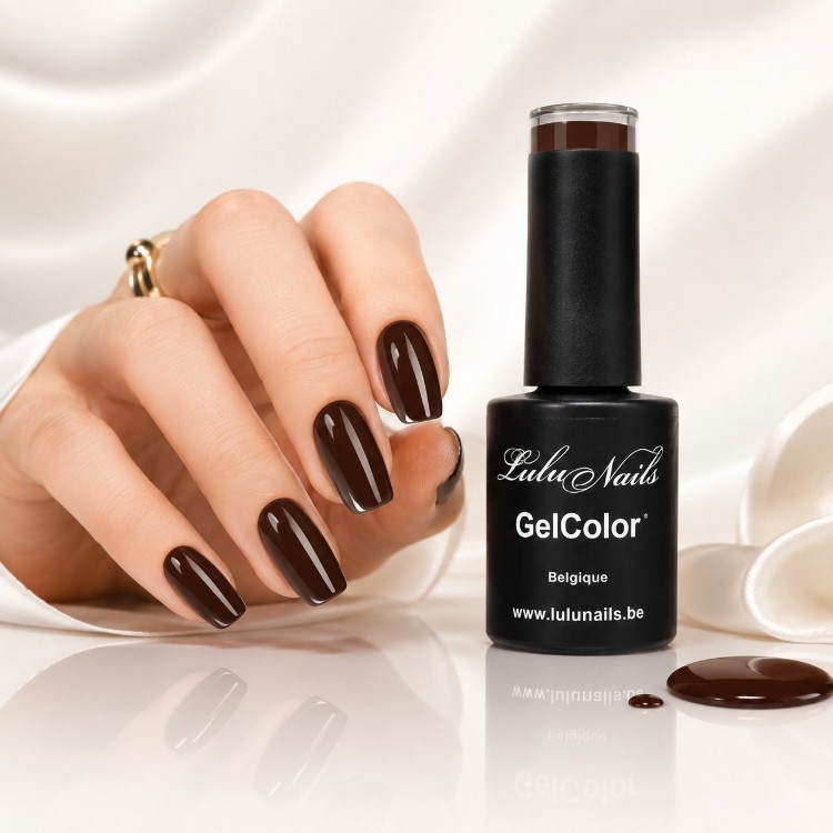 Dark Brown Semi-Permanent Nail Polish 10ml UV LED – Gel Colour  HEMA- and TPO-free LuluNails  (Re...