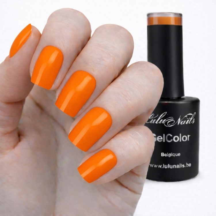 Semi-Permanente Polish Neon Tokyo Orange 10ml UV/LED - GelColor HEMA en TPO vrij - LuluNails 248