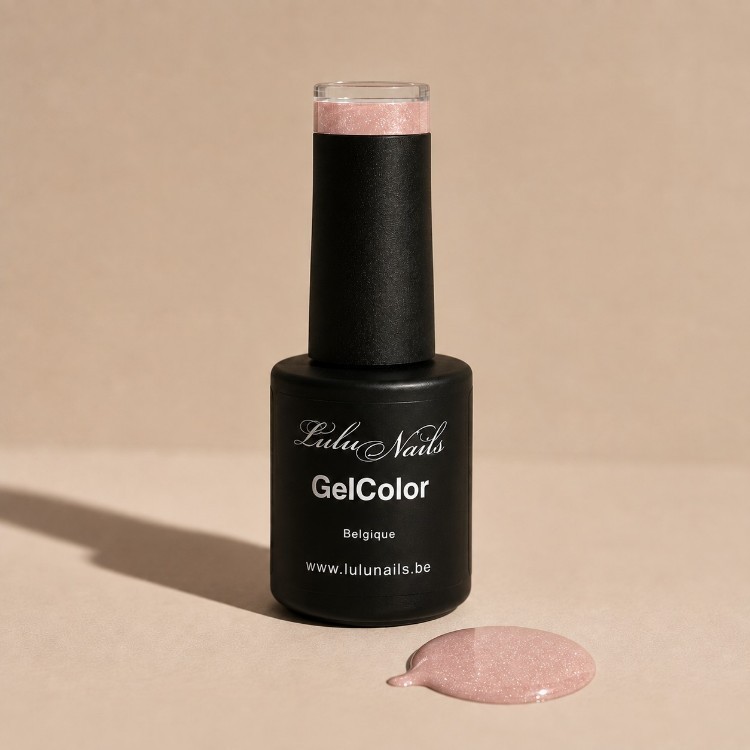 Semi Permanent Polish Nude Petal Shimmer 10ml UV LED - Gel Color HEMA and TPO free LuluNails 229