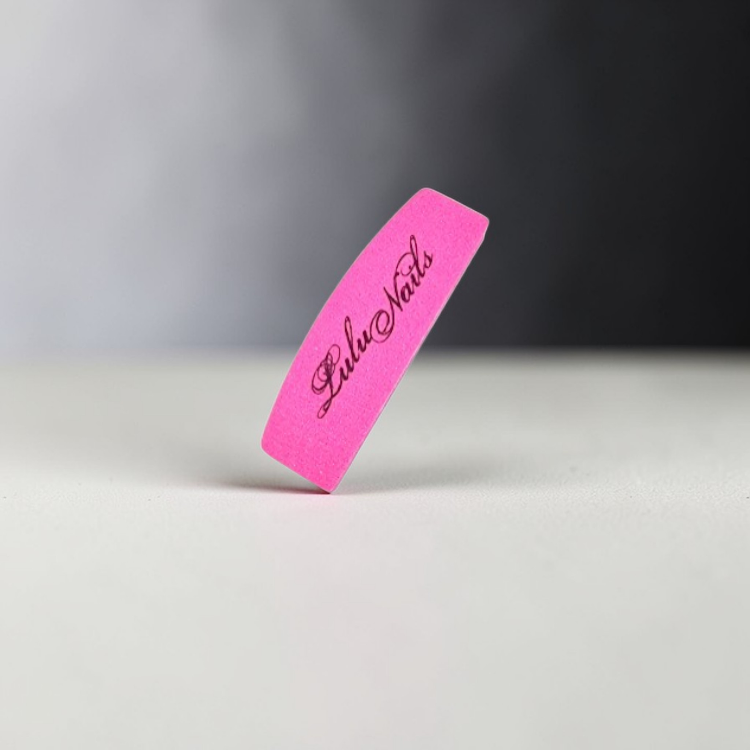 Mini Pink Nail Buffer 180/180 LuluNails | Buffer Manicure Professionnel