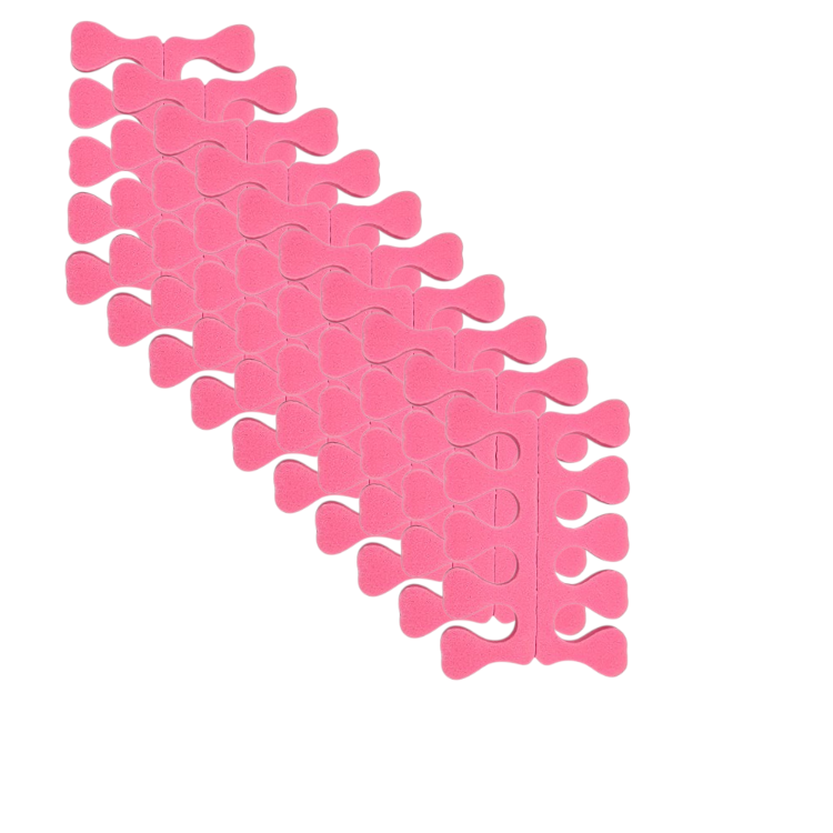 Lot 10 Séparateurs d’Orteils Pédicure Rose LuluNails | Écarteur Ongles Pied
