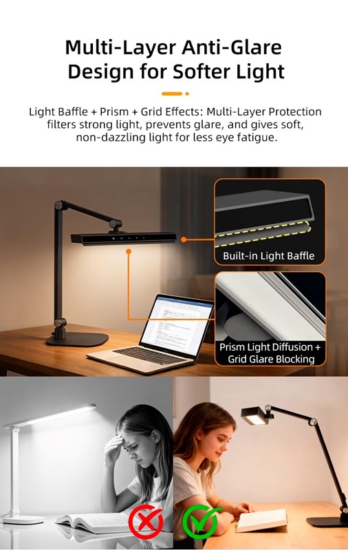 Full Spectrum Multifunctionele LED Tafellamp - Niet-verblindend - Manicure, Nagelkunst, Lezen