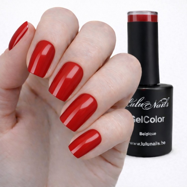 Semi-Permanente nagellak Ferrari Rood 10ml UV/LED - GelColor HEMA en TPO vrij - LuluNails 266