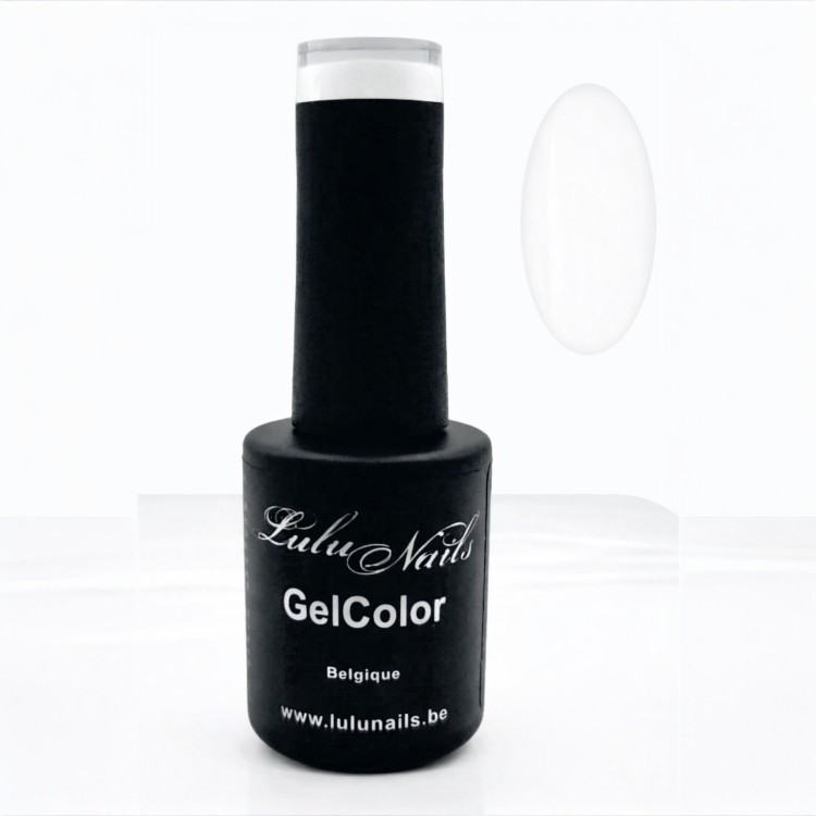 Vernis Semi Permanent Blanc Pureté 10ml UV LED – Gel Color Sans HEMA ni TPO LuluNails (Réf 228)