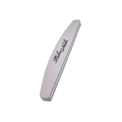 Buffer Ongles 100/180 Professionnel LuluNails – Bloc Polissoir Double Face Demi-Lune