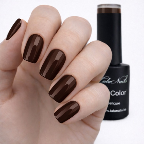 Semi-Permanent Nail Polish Braun Dark 10ml UV LED - Gel Color HEMA and TPO free LuluNails (Ref 198)