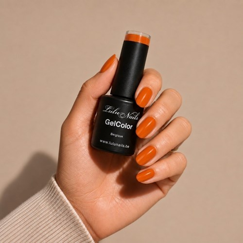Vernis Semi Permanent Orange Soleil d’Été  – 10ml UV LED  Gel Color  Sans HEMA ni TPO  LuluNails 252