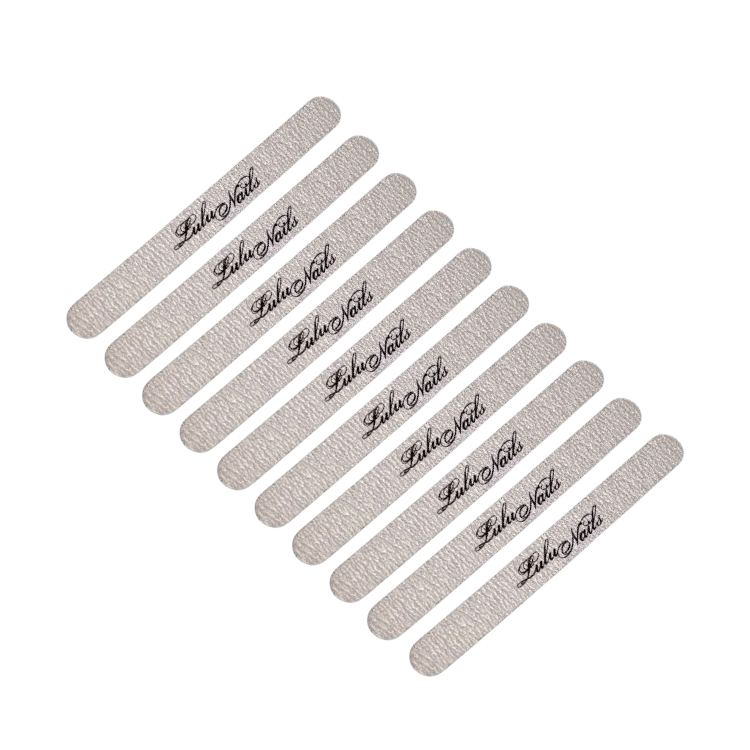 Set 10 SLIM Zebra 100/180 LuluNails vijlen - Extreme Precisie Hoge Prestatie (Salonkwaliteit)
