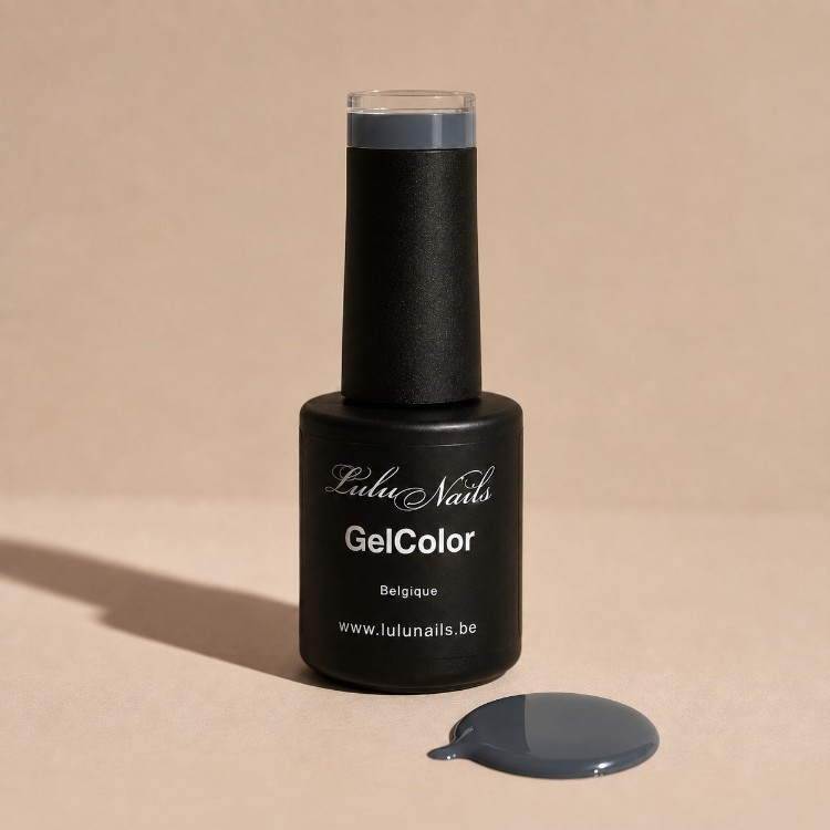 Vernis Semi Permanent Gris  Glossy 10ml UV LED – Gel Color Sans HEMA ni TPO LuluNails (Réf 202)