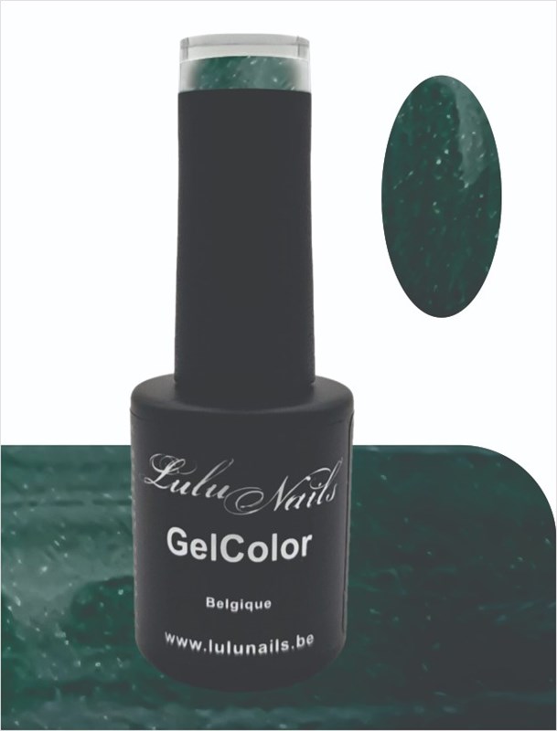 Semi-Permanente Polish GelColor Smaragdgroen Sparkle 214 - LuluNails