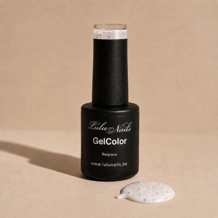 Semi Permanent Nail Polish Confettis Ice Cream 256 10ml UV LED - Gel Color HEMA and TPO free Lulu...