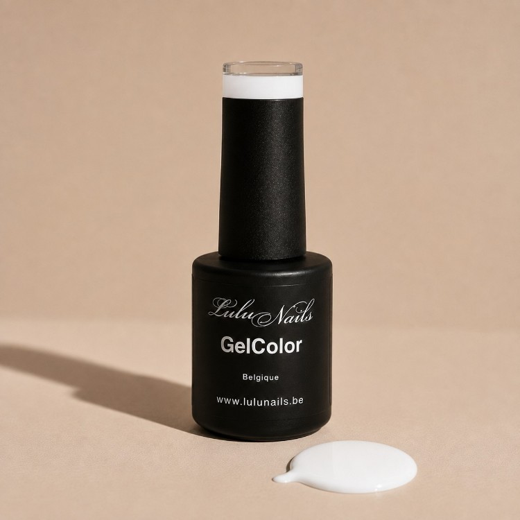 Vernis Semi Permanent Blanc Pureté 10ml UV LED – Gel Color Sans HEMA ni TPO LuluNails (Réf 228)