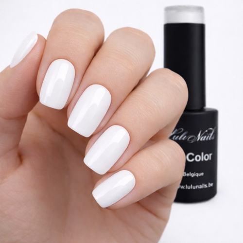 Semi-Permanent Varnish White Purity 10ml UV LED - Gel Color HEMA and TPO free LuluNails (Ref 228)