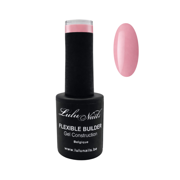 Gel Builder Flexible Rose 01 10ml UV LED - Gel Construction Nude Rosé HEMA and TPO free LuluNails