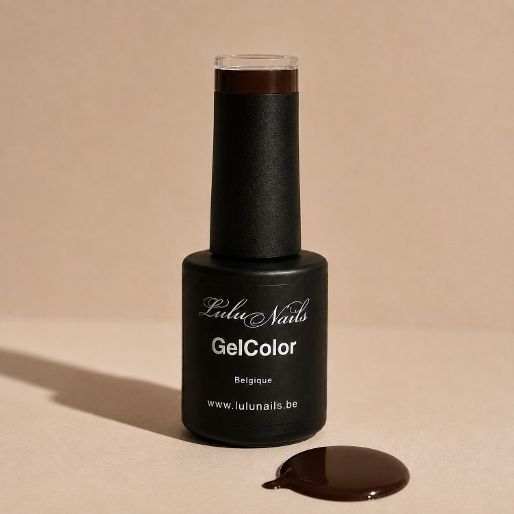 Vernis Semi Permanent Brun Foncé 10ml UV LED – Gel Color  Sans HEMA ni TPO LuluNails  (Réf 198)