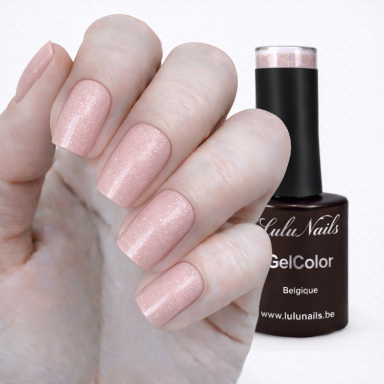 Semi Permanent Polish Nude Petal Shimmer 10ml UV LED - Gel Color HEMA and TPO free LuluNails 229