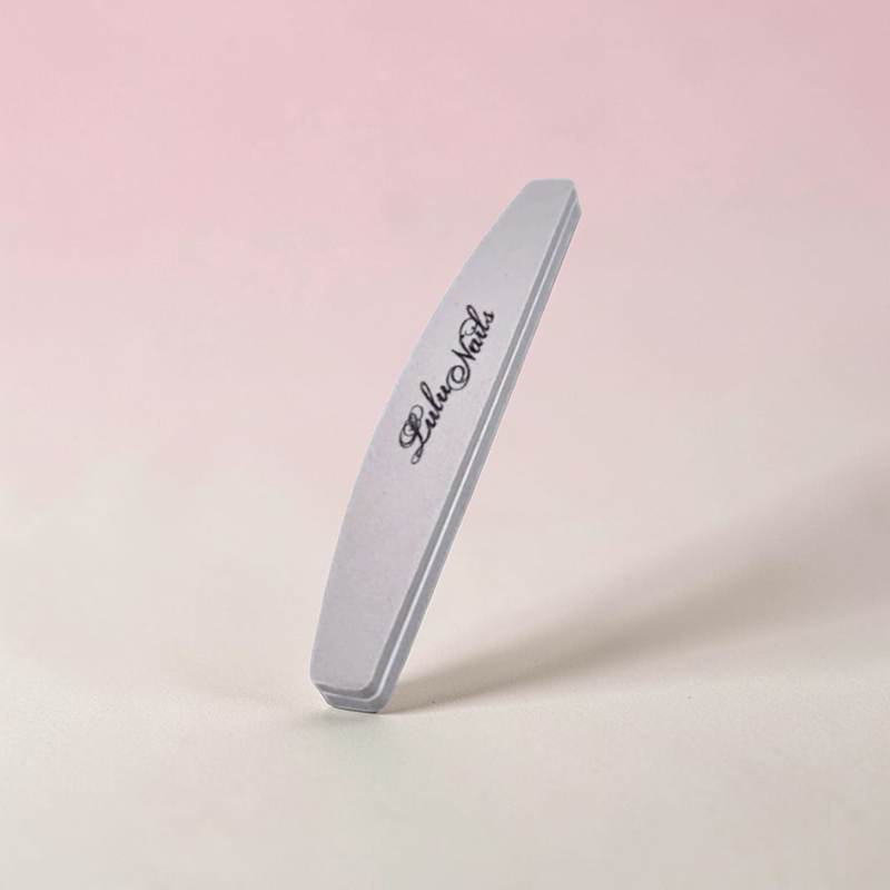 Pack 10 LuluNails Professional Nail Buffers 100/180 - Half Moon Buffing Block