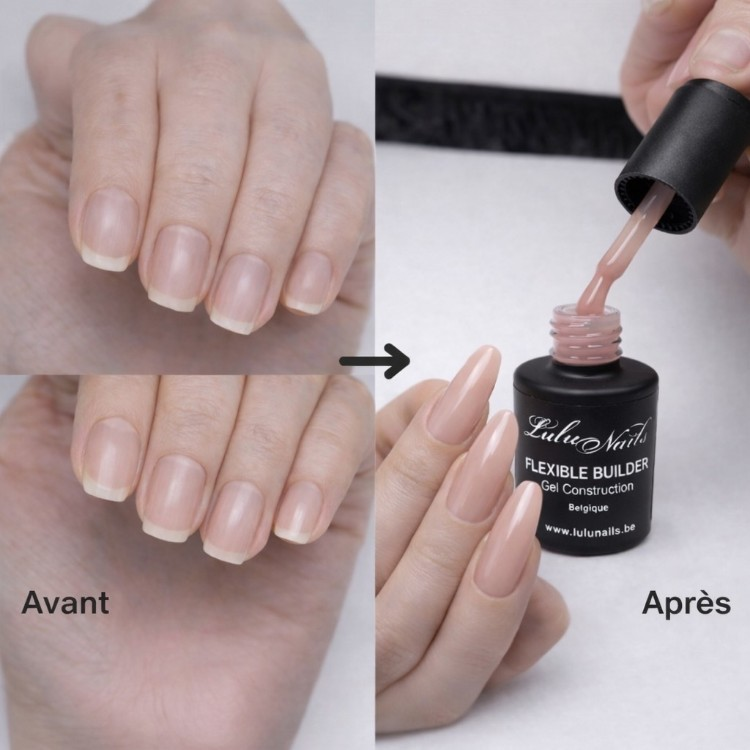 Gel Builder Flexible Nude 02 10ml UV LED – Gel Construction Sans HEMA ni TPO LuluNails