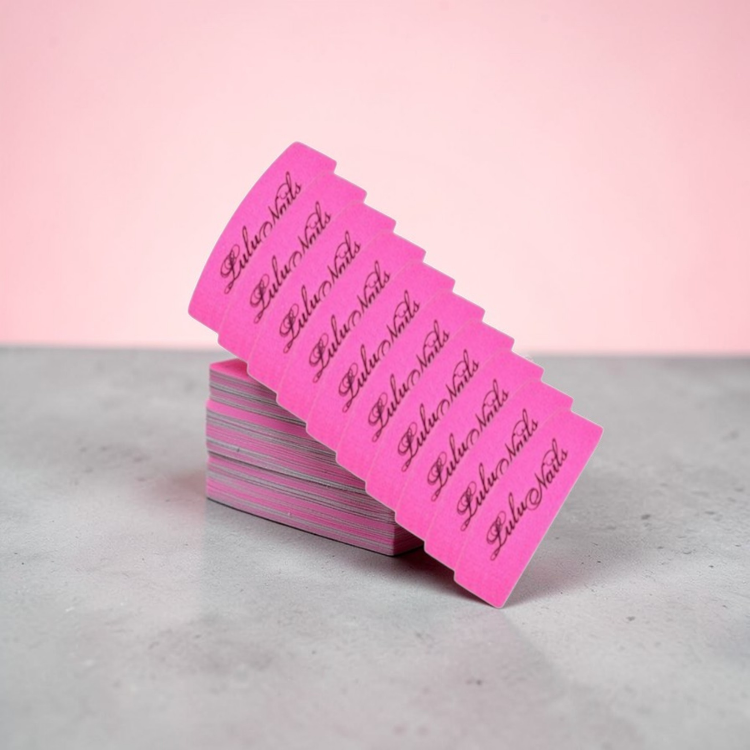 Set of 10 Mini Nail Buffers 180/180 Pink LuluNails | Buffer Manicure