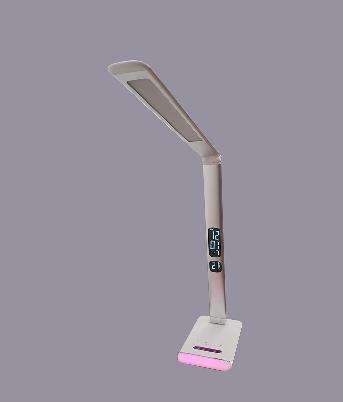 LED table lamp blache with clock