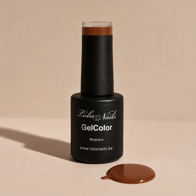 Semi-permanente nagellak Hazel Bruin 10ml UV LED - Gel Kleur HEMA en TPO vrij LuluNails (Ref 196)