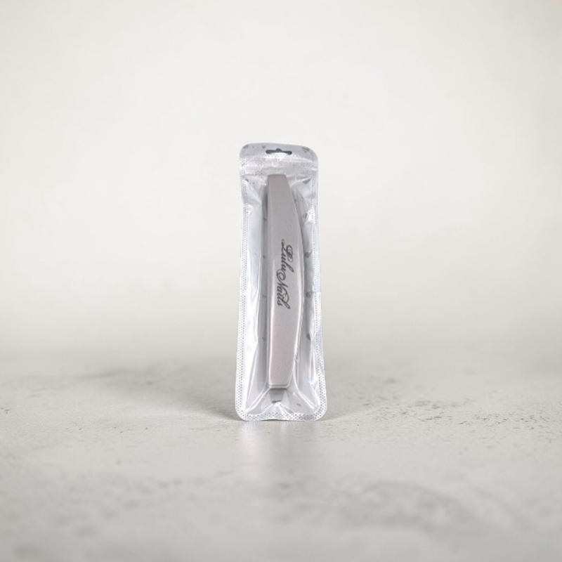 Pack 10 LuluNails Professional Nail Buffers 100/180 - Half Moon Buffing Block