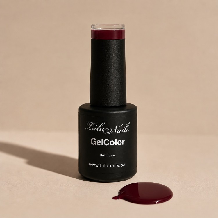 Semi-Permanent Nail Polish Red Bordeaux 10ml UV LED - Gel Color HEMA and TPO free LuluNails (Ref ...