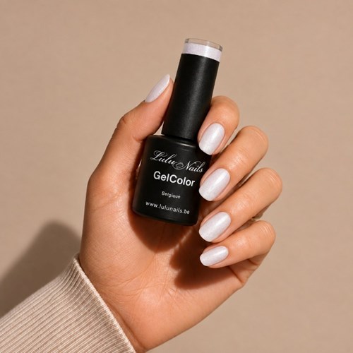 Semi-Permanent Glitter Varnish Fine White 10ml UV LED - Gel Color HEMA and TPO free LuluNails (Re...