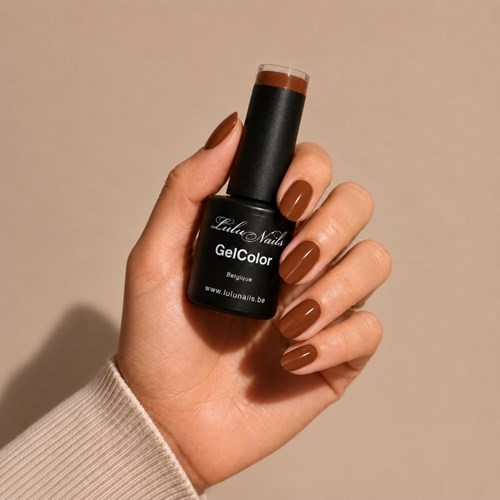Semi-Permanent Nail Polish Hazel Brown 10ml UV LED - Gel Color HEMA and TPO free LuluNails (Ref 196)